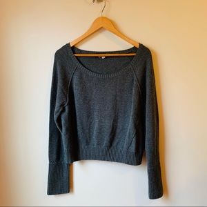 Athleta Dark Gray Scoop Neck Sweater